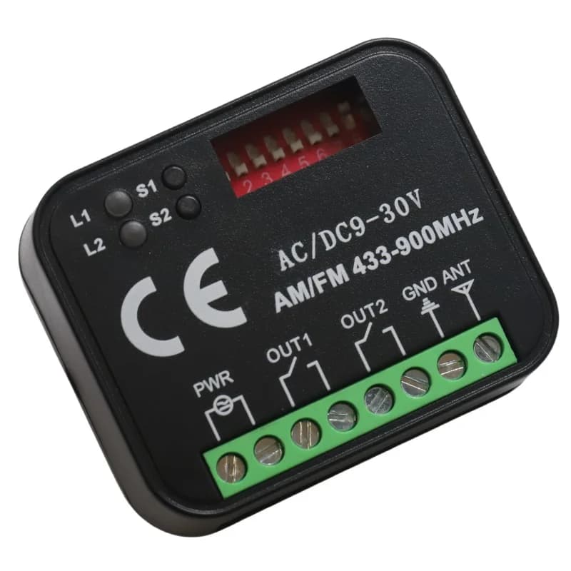 Module récepteur de porte de Garage à 2 canaux