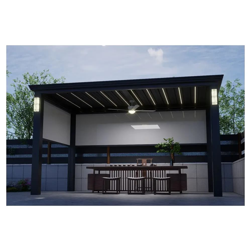 Pergola en alliage d'aluminium, pergola d'extérieur de qualité supérieure résistante au vent, abri imperméable pour cour et jardin