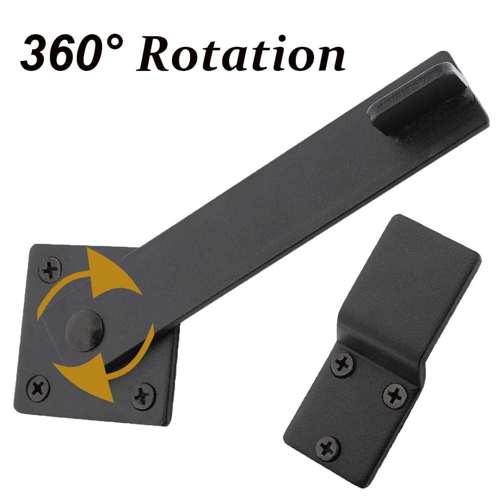 Serrure de Porte de Grange Rabattable Résistante à 360 °