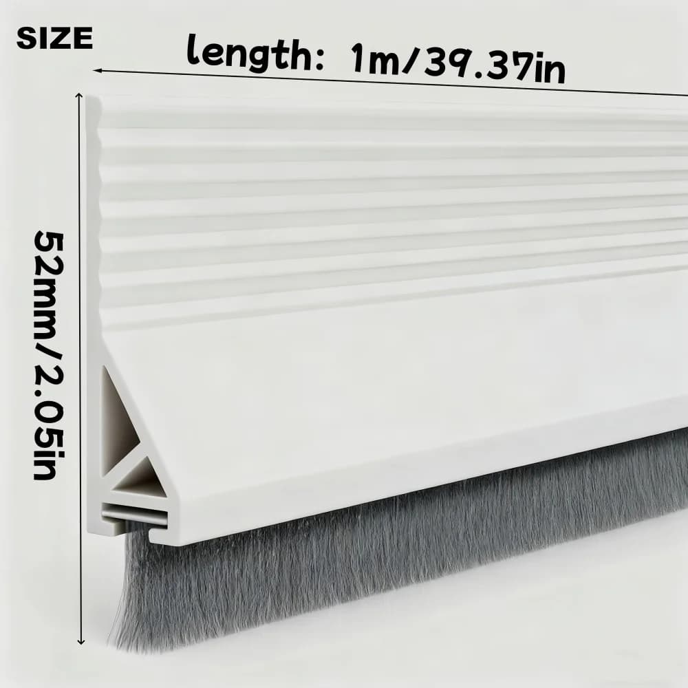Joint de porte extérieur avec brosse anti-courant d'air, joint de seuil de porte, bande d'étanchéité inférieure de porte