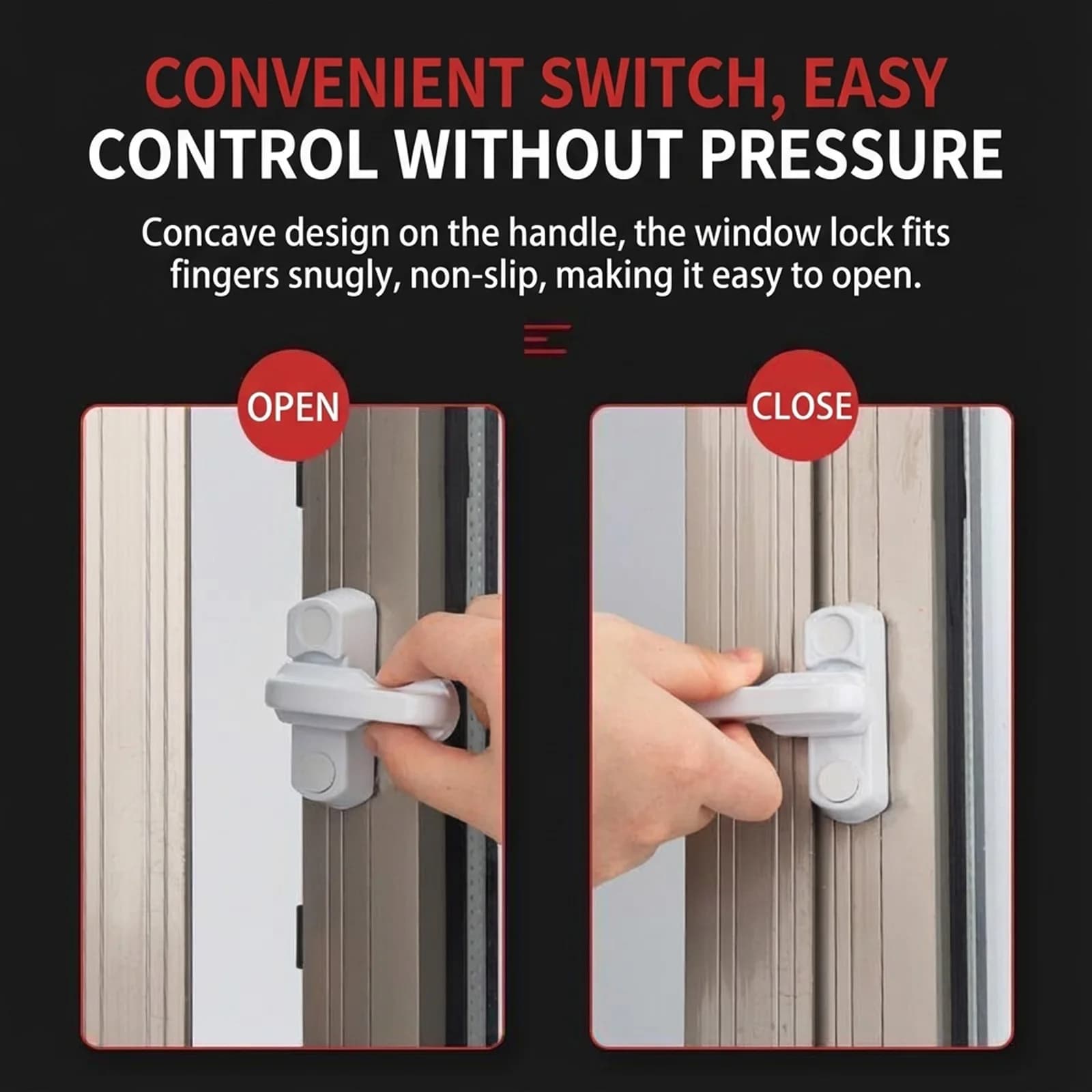 Serrure de fenêtre et de porte de type T pour PVC et alliage d'aluminium