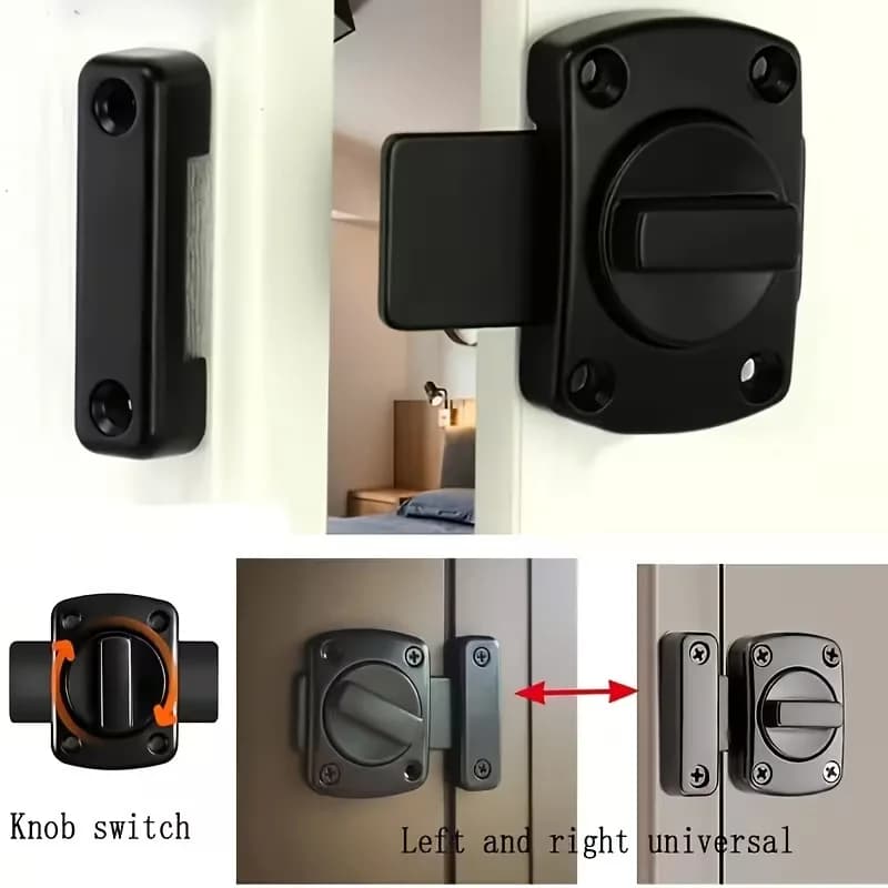 Serrure de porte rotative robuste en métal
