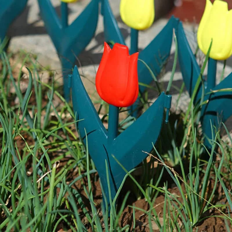Bordure de clôture de jardin en PP en forme de tulipe