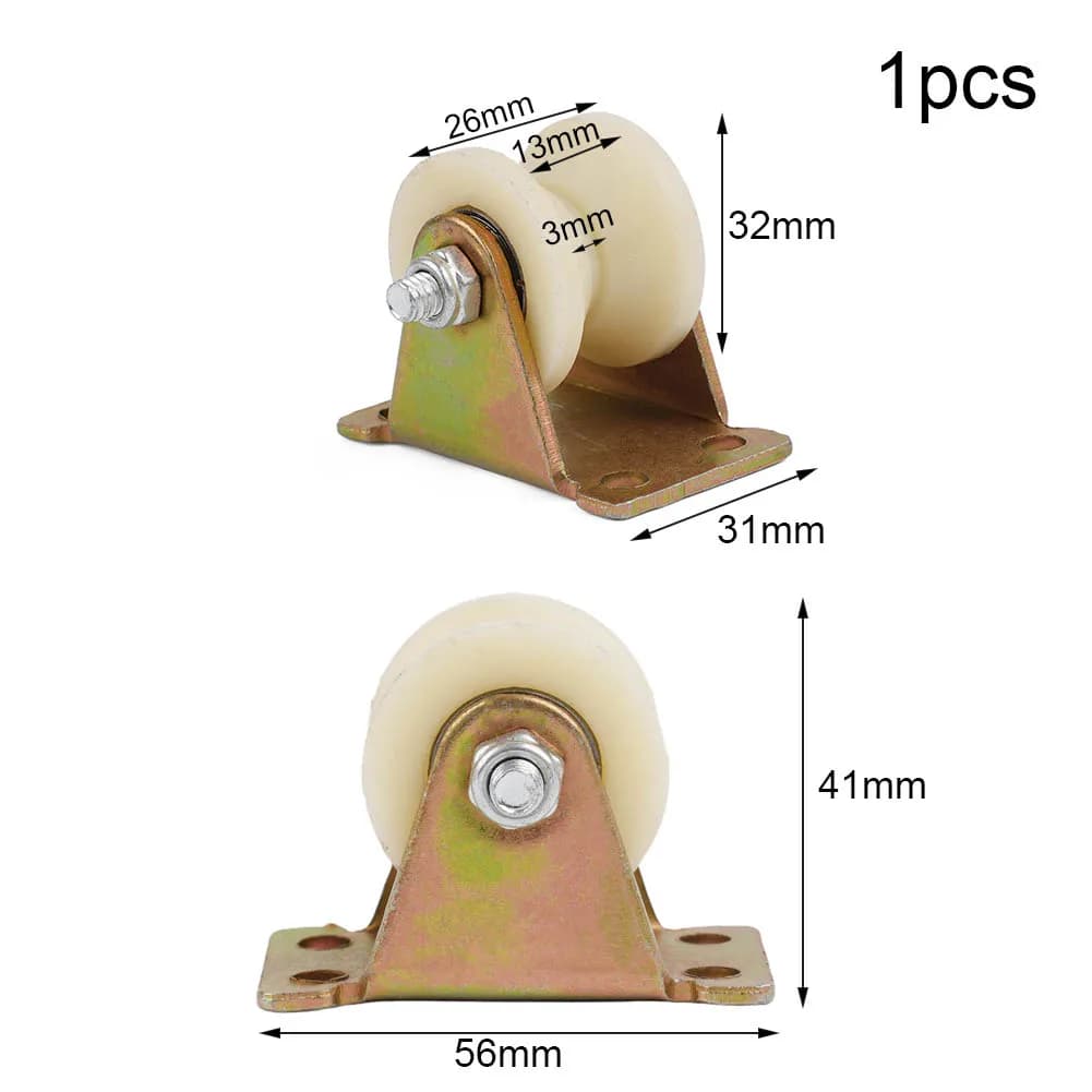 Rouleau rainuré en nylon 30 mm 45 # Rouleaux de poulie de piste coulissante