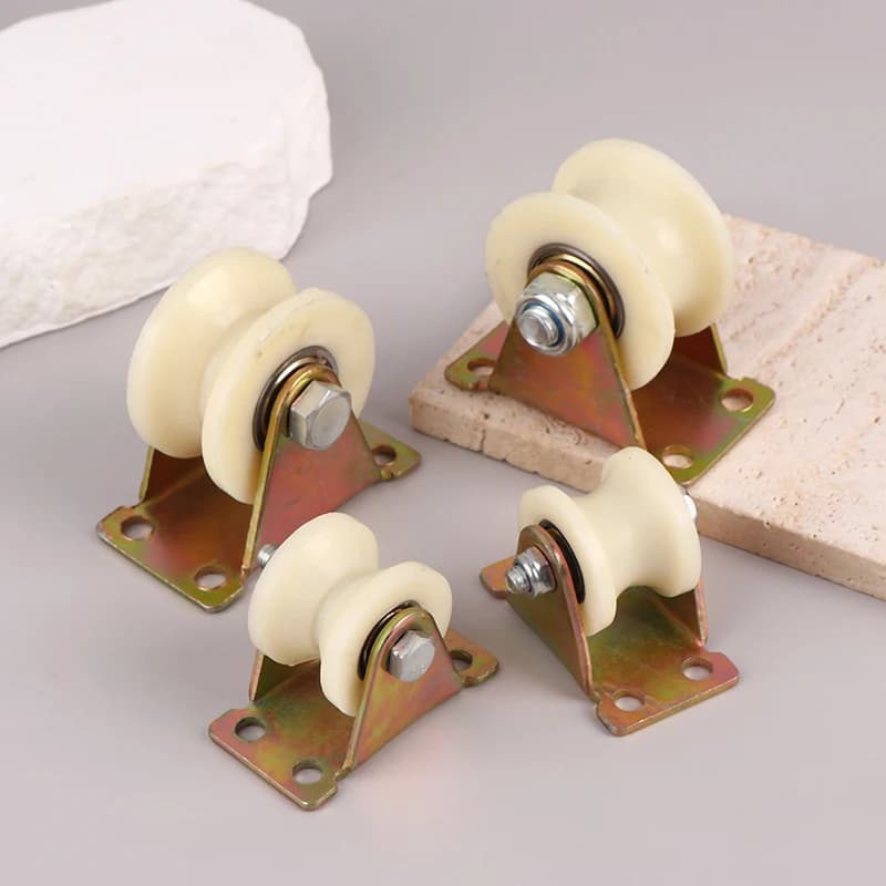 NOUVEAU Roulement à rouleaux rainurés en nylon V/U avec support 30mm 50mm pour porte