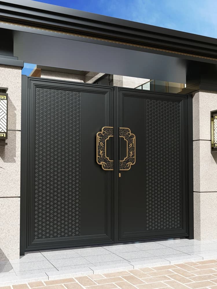 Porte de jardin en aluminium sculpté