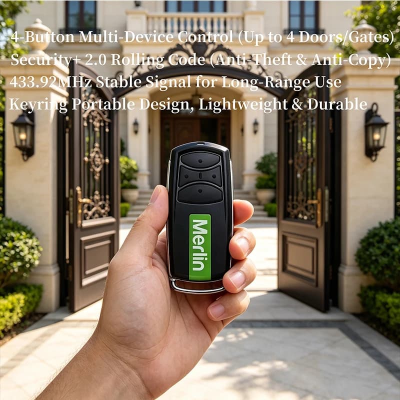 Télécommande de porte de garage Merlin E960M 433