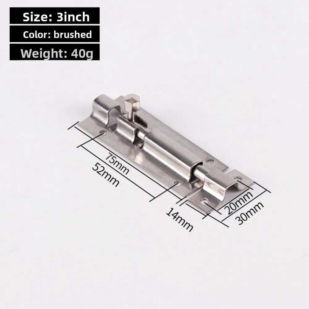Loquet de serrure de porte en alliage d'aluminium