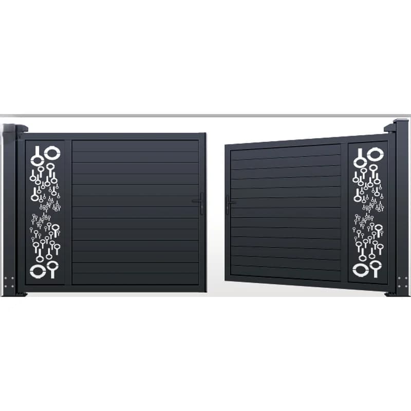 Porte de bâtiment de jardin en aluminium