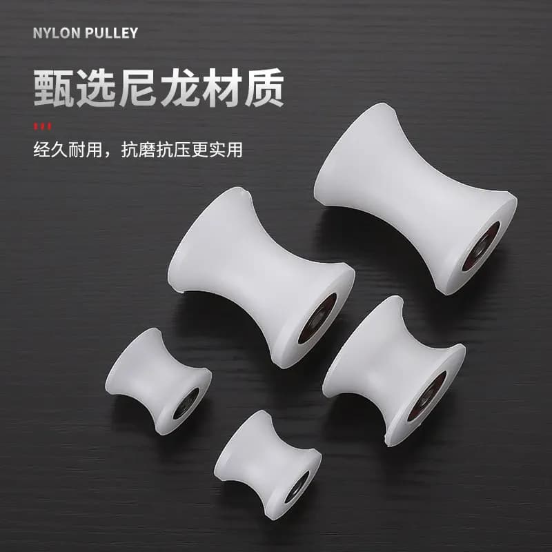 Rouleau à gorge en U en nylon pour porte et fenêtre, roue en nylon pour porte coulissante, poulie mécanique, poulie en plastique personnalisée