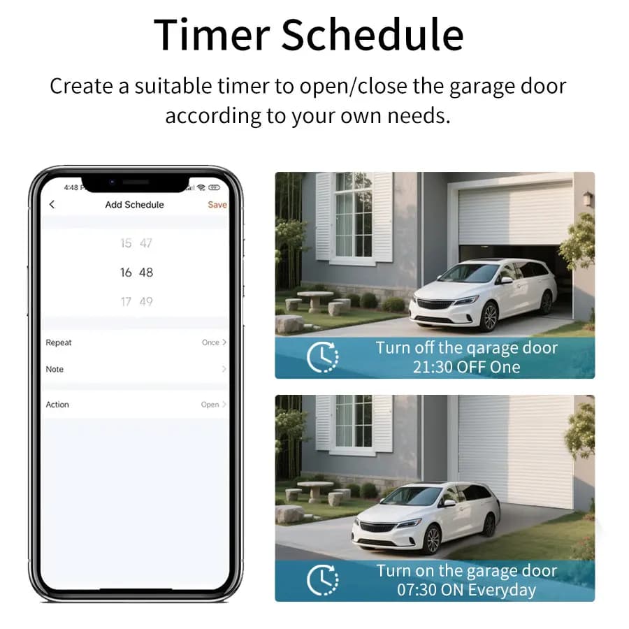 Module d'interrupteur intelligent pour porte de garage Tuya WiFi Zigbee