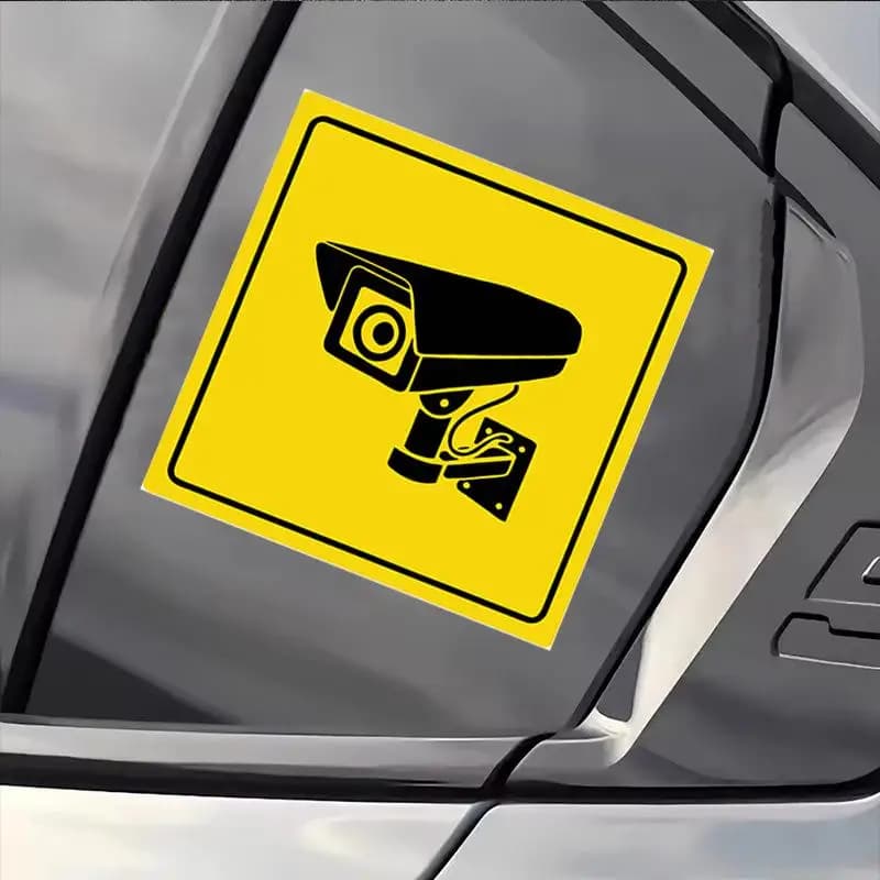 1 plaque murale décorative en PVC rétro pour surveillance vidéo