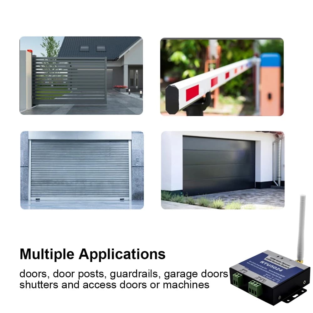 Ouvre-porte de garage 2G 200 utilisateurs Module GSM Contrôleur d’accès à distance pour porte électrique via SMS