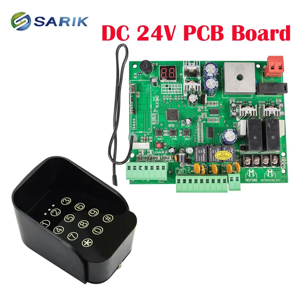 Carte de commande automatique d'opérateur de porte battante DC24V avec démarrage progressif avec quantité de télécommande en option