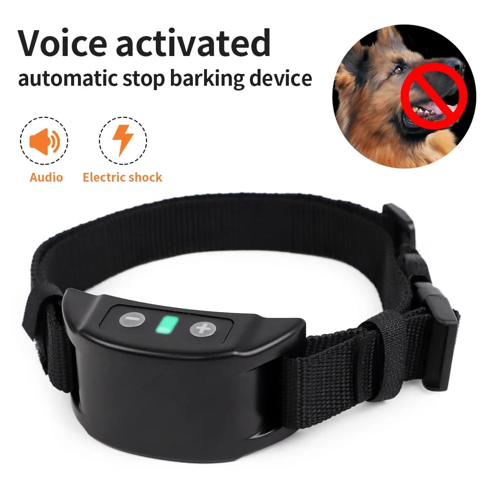 Collier Anti-aboiement automatique pour chien, colliers d'entraînement rechargeables par USB, sécurité, choc statique, colliers électriques Anti-aboiement humains, fournitures pour animaux de compagni