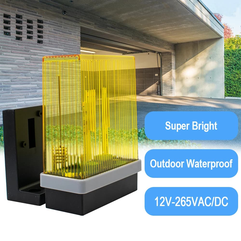 Lumière clignotante de sécurité pour portail et porte de garage