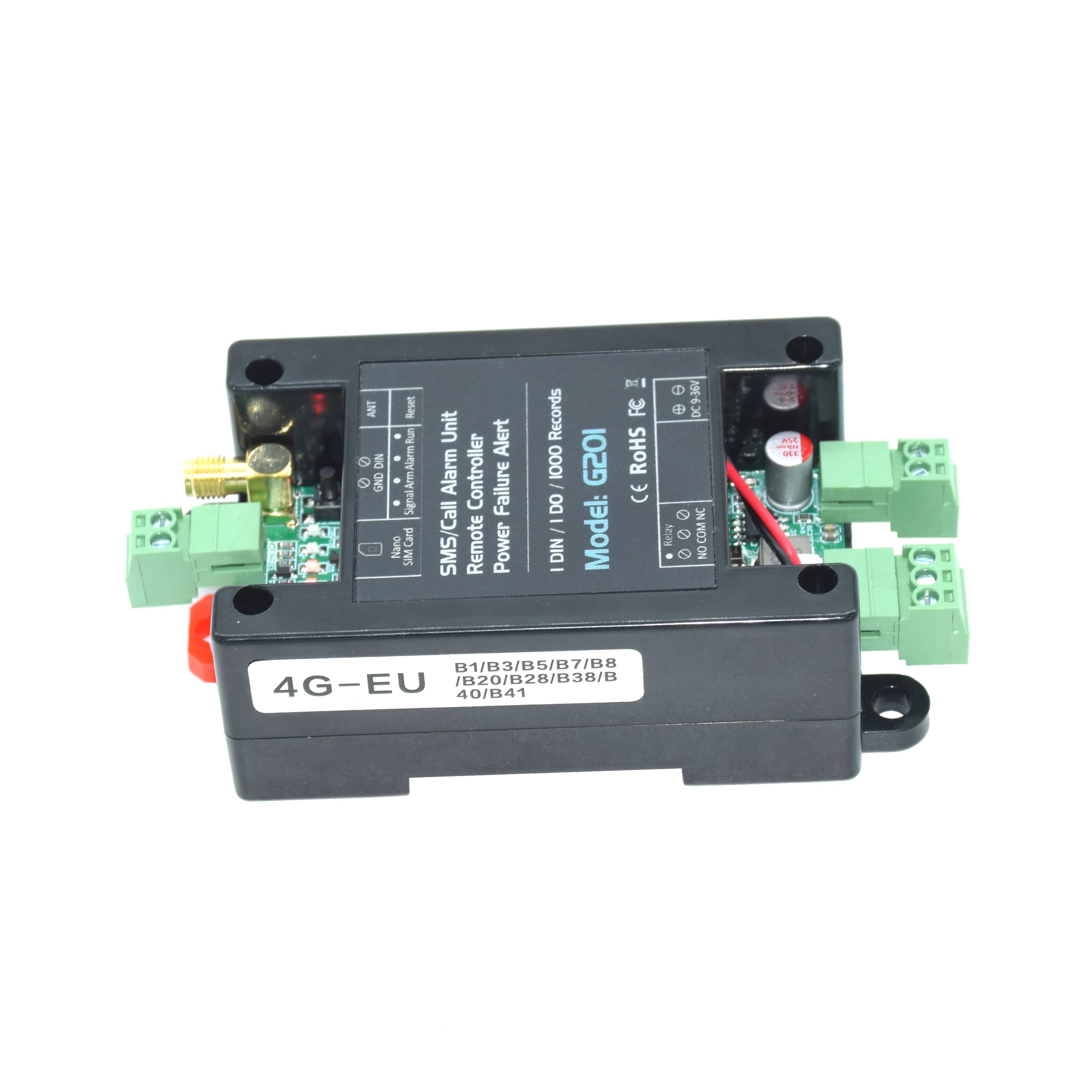 Ouvre-porte intelligent GSM SMS/Appel 4G / Alarme de surveillance environnementale G201 avec télécommande