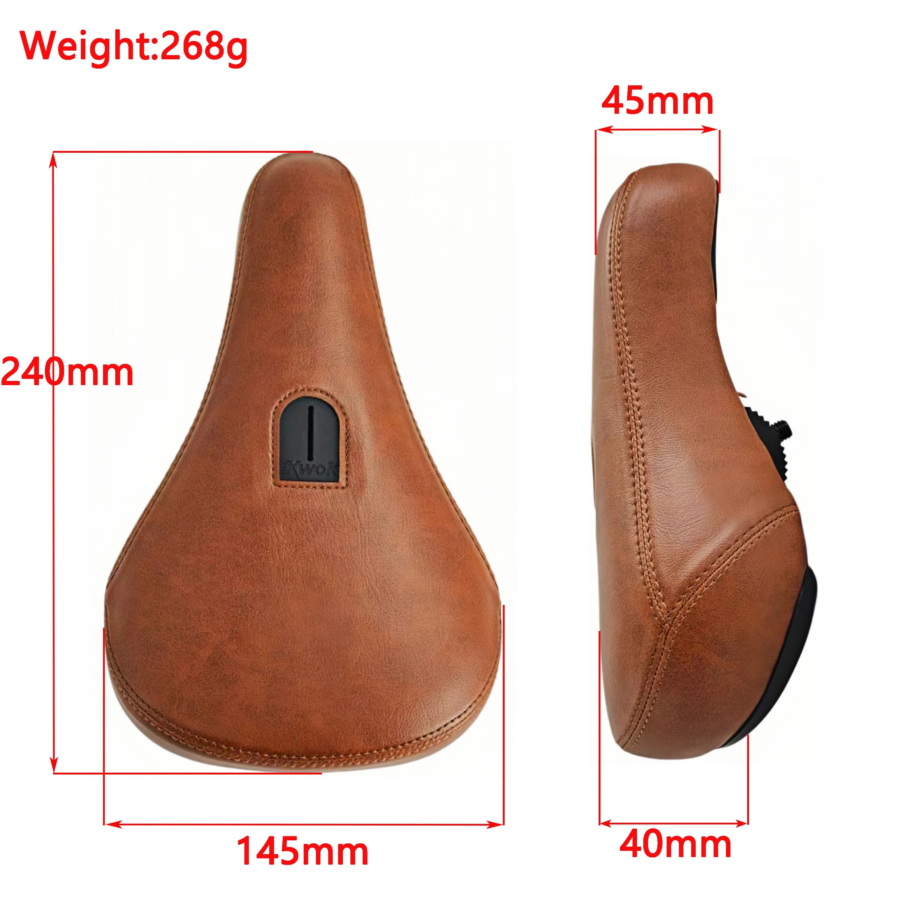 Selles de BMX, selle de vélo BMX, selle de vélo pour saut en terre, selle de vélo pour freestyle, selle de vélo pour cruiser, en cuir PVC, ultralégère, douce et confortable