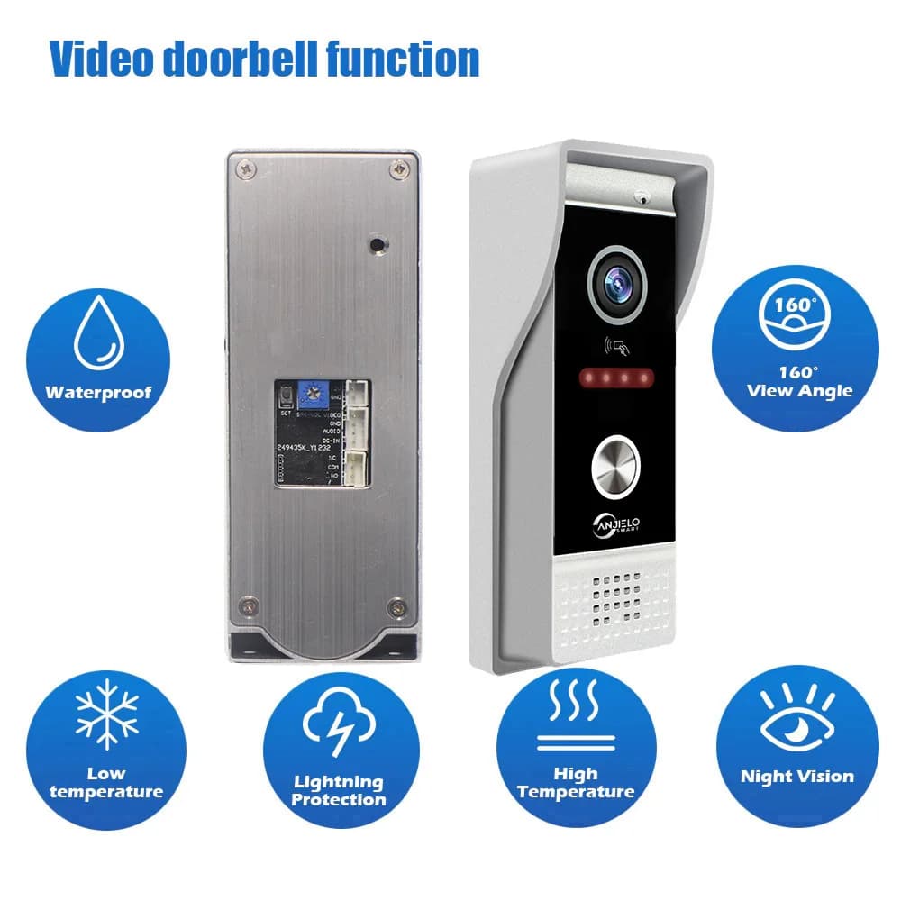 Système d'interphone vidéo LCD pour support à domicile