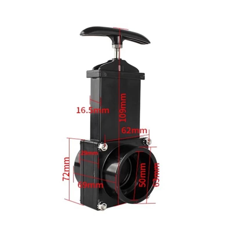 Vanne de porte d'eau de couteau, flux durable, tuyau d'égout de camionnette, plastique, extérieur, accessoires pour la maison, vidange de caravane, montres, 50mm