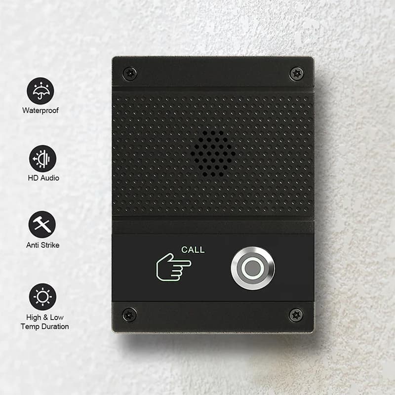 Caméra de sonnette de porte à commande vocale SIP