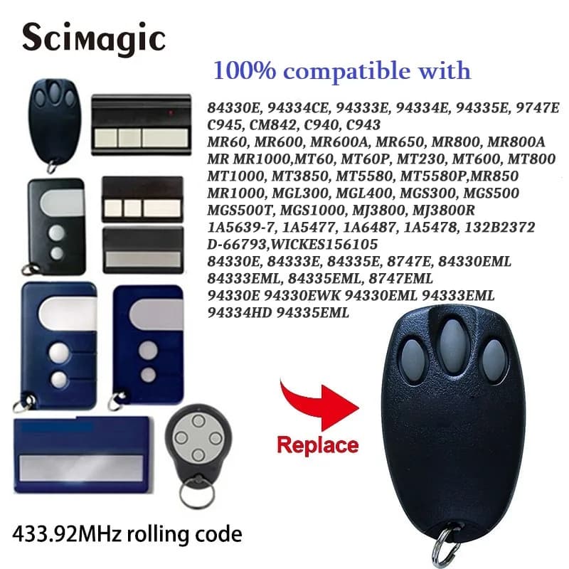 Télécommande pour porte de garage Merlin + 2.0