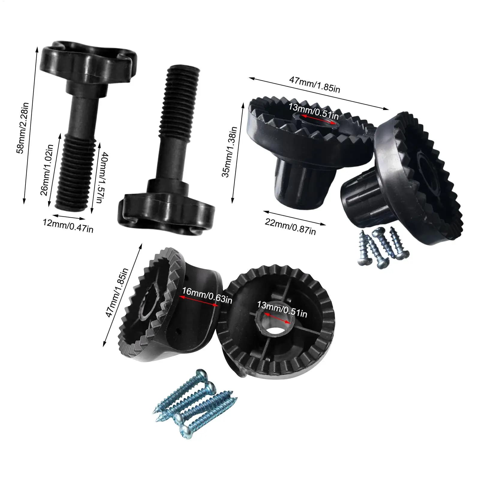 Kit d'accessoires pour cadre de balançoire de jardin – Fixations robustes et polyvalentes pour auvent, idéales pour jardin, salle de sport, hôtel, patio