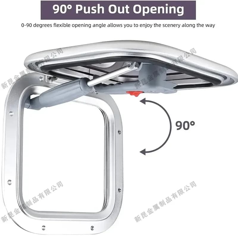 Hublot en aluminium marin pour yacht, camping-car, bateau, fenêtre décorative ronde en verre pour navire, camping-car, accessoires marins