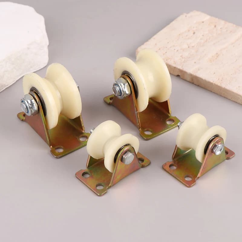 1 pièce Rouleau à gorge en nylon V/U avec support 30mm 50mm pour porte