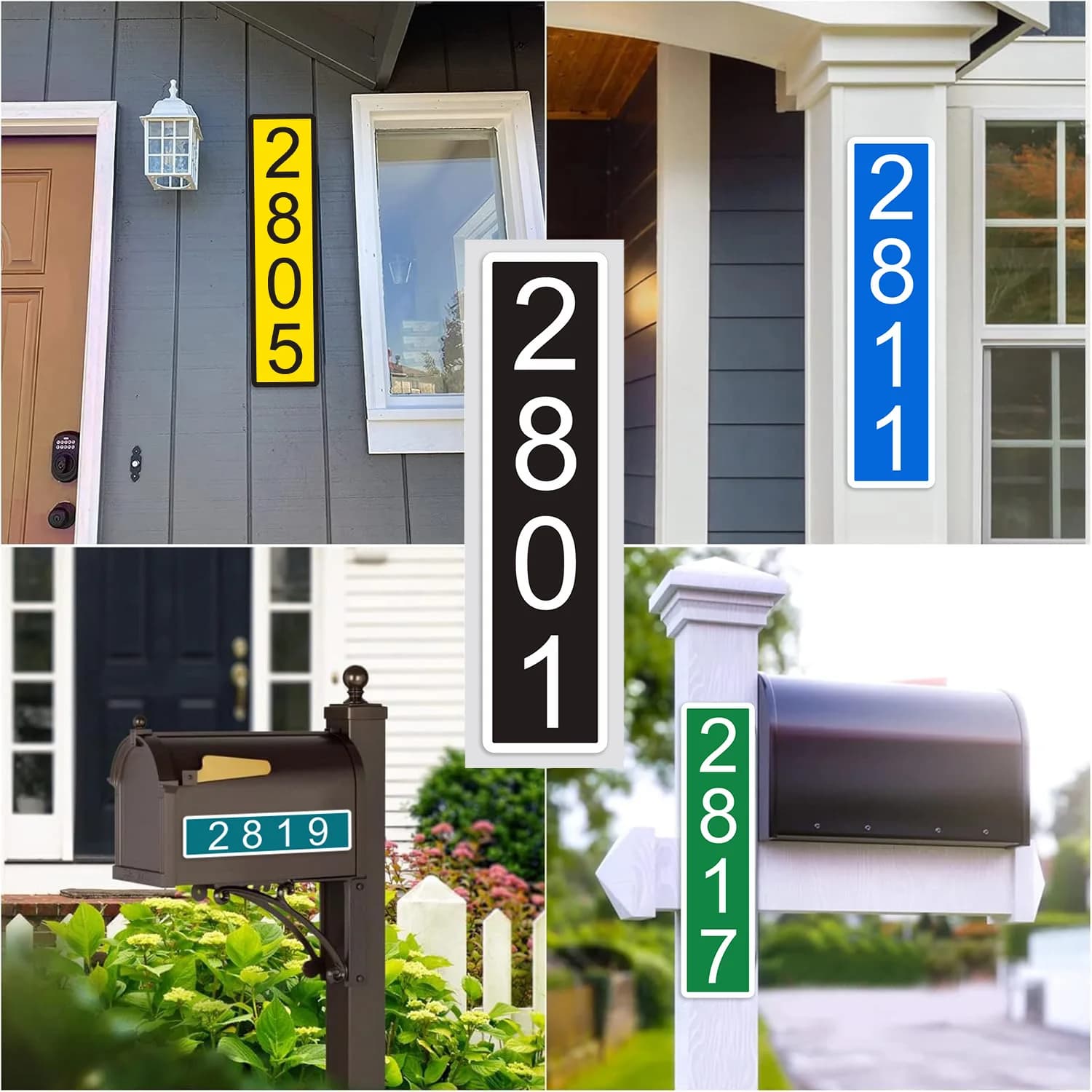Plaques de numéros de maison personnalisées en PVC acrylique