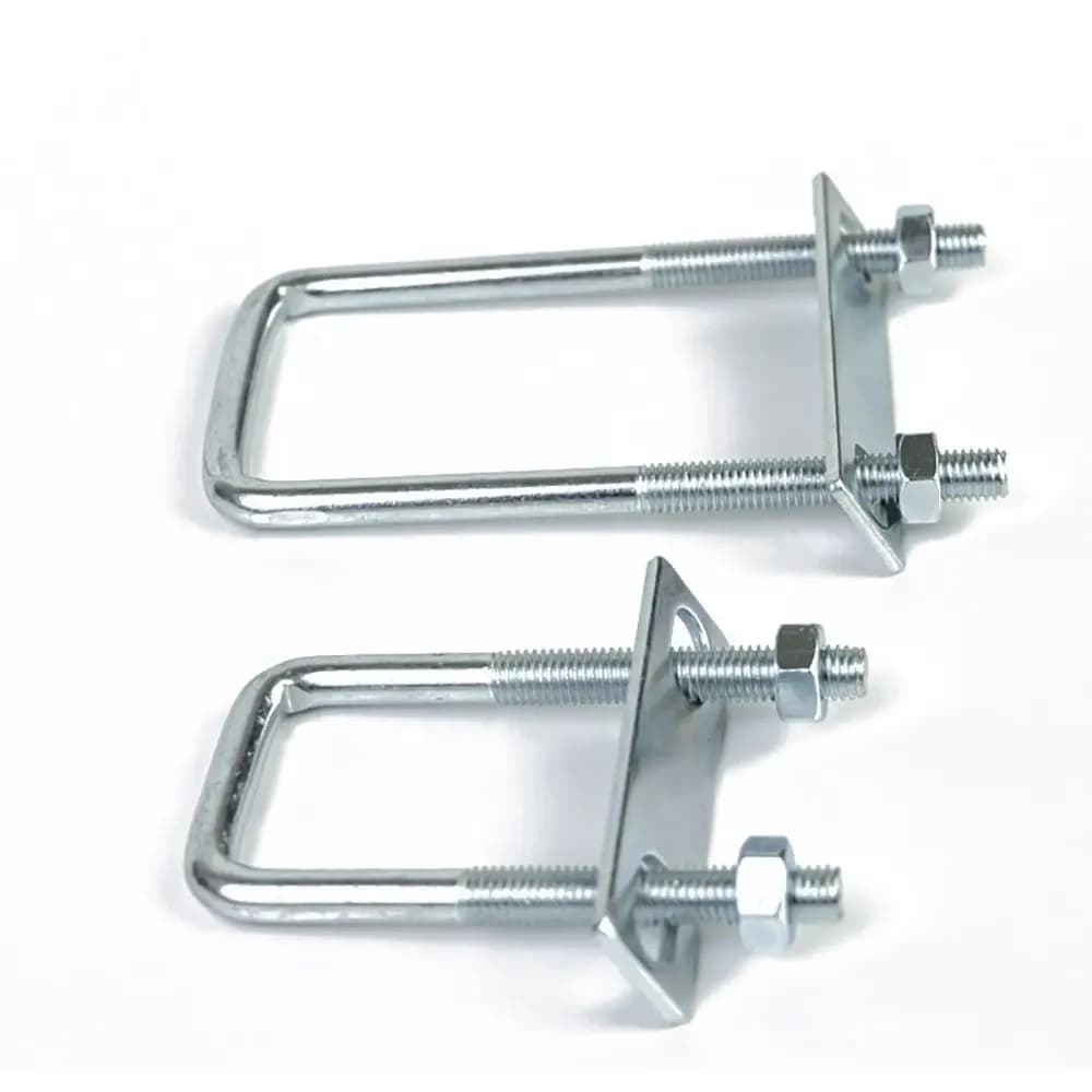 Pince à Tube carré M8 en acier au carbone Q235 galvanisé Durable