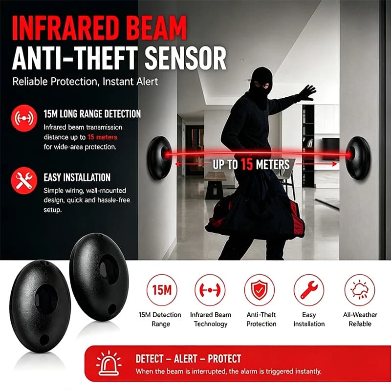 Capteur infrarouge à faisceau unique pour portail automatisé