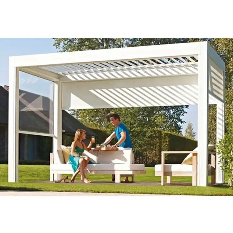 Pergola bioclimatique en aluminium 3x4m/10x13 pieds
