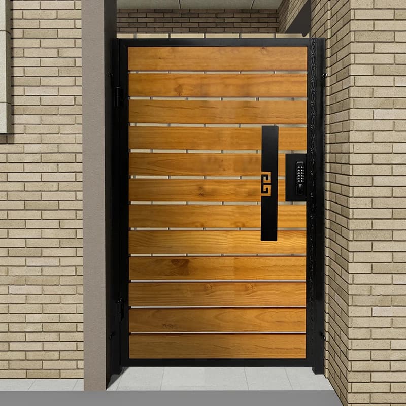 Porte de maison de jardin européenne en acier inoxydable
