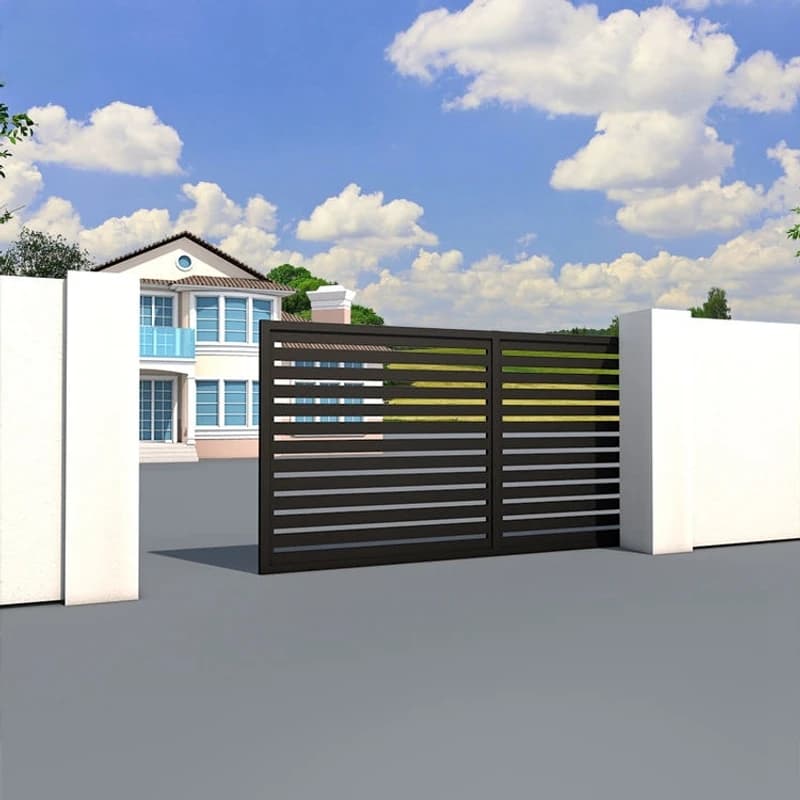 Porte coulissante d'allée en aluminium personnalisée