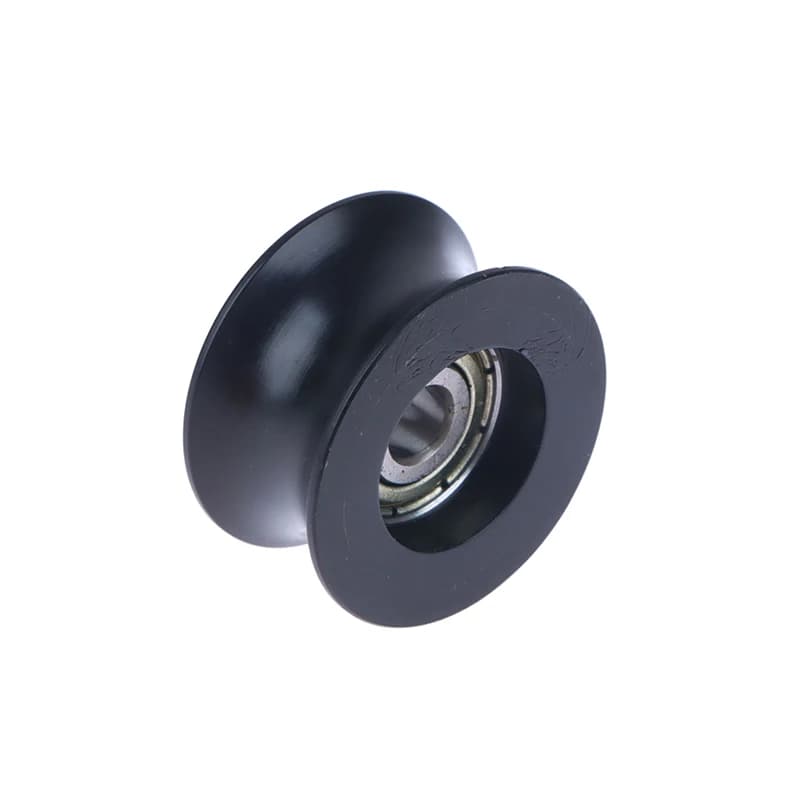 Chaud! Revêtement en caoutchouc noir pour roue de piste de 14mm de diamètre, 5x26x13, roulements en plastique enveloppés de Nylon POM, poulie, rainure en forme de U