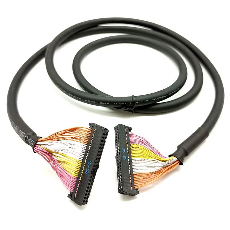 Câble de connexion PLC 10 20 30 34 40 50 64 broches de noyau, bornier IDC, fil de blindage de Signal multi-core, connecteur FC-2.54