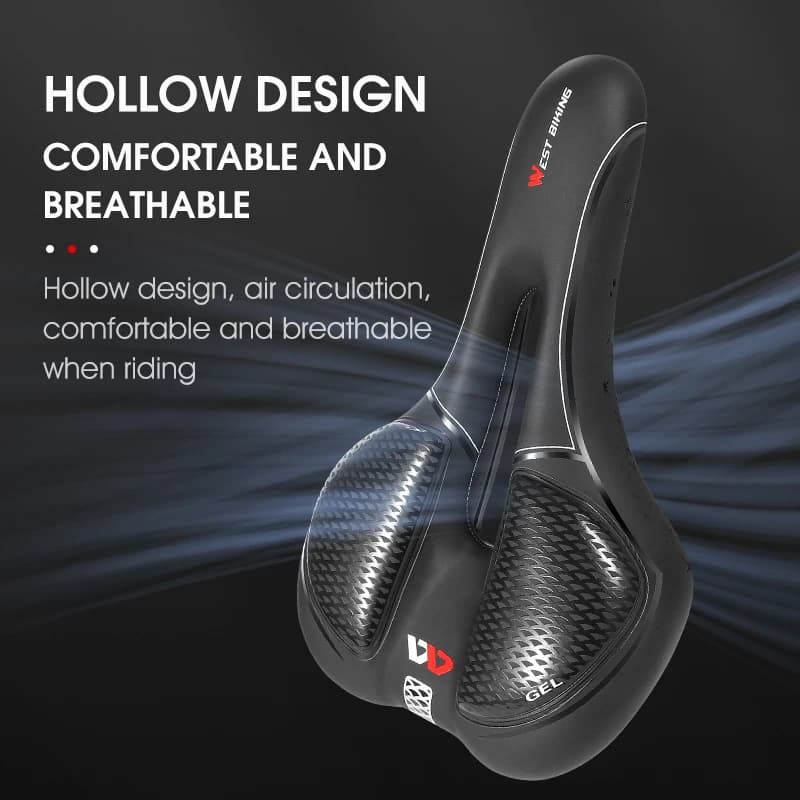 WEST BIKING – selle de vélo de route et vtt, selle de course en PU, respirante et souple, coussin ergonomique