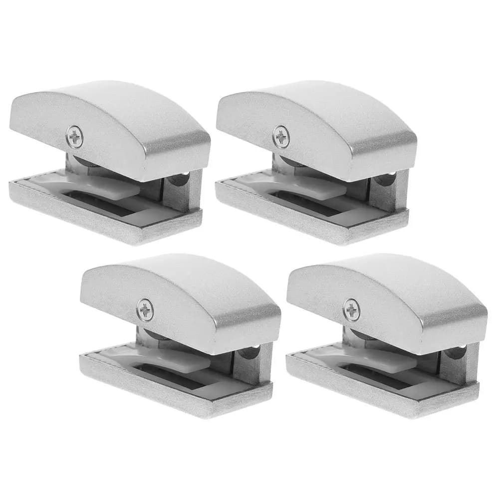 Fond de guidage de porte en verre réglable, 4 pièces, pour portes de douche de 5 à 14Mm d'épaisseur, piste coulissante, poulie à rouleau en alliage d'aluminium, Guide de porte