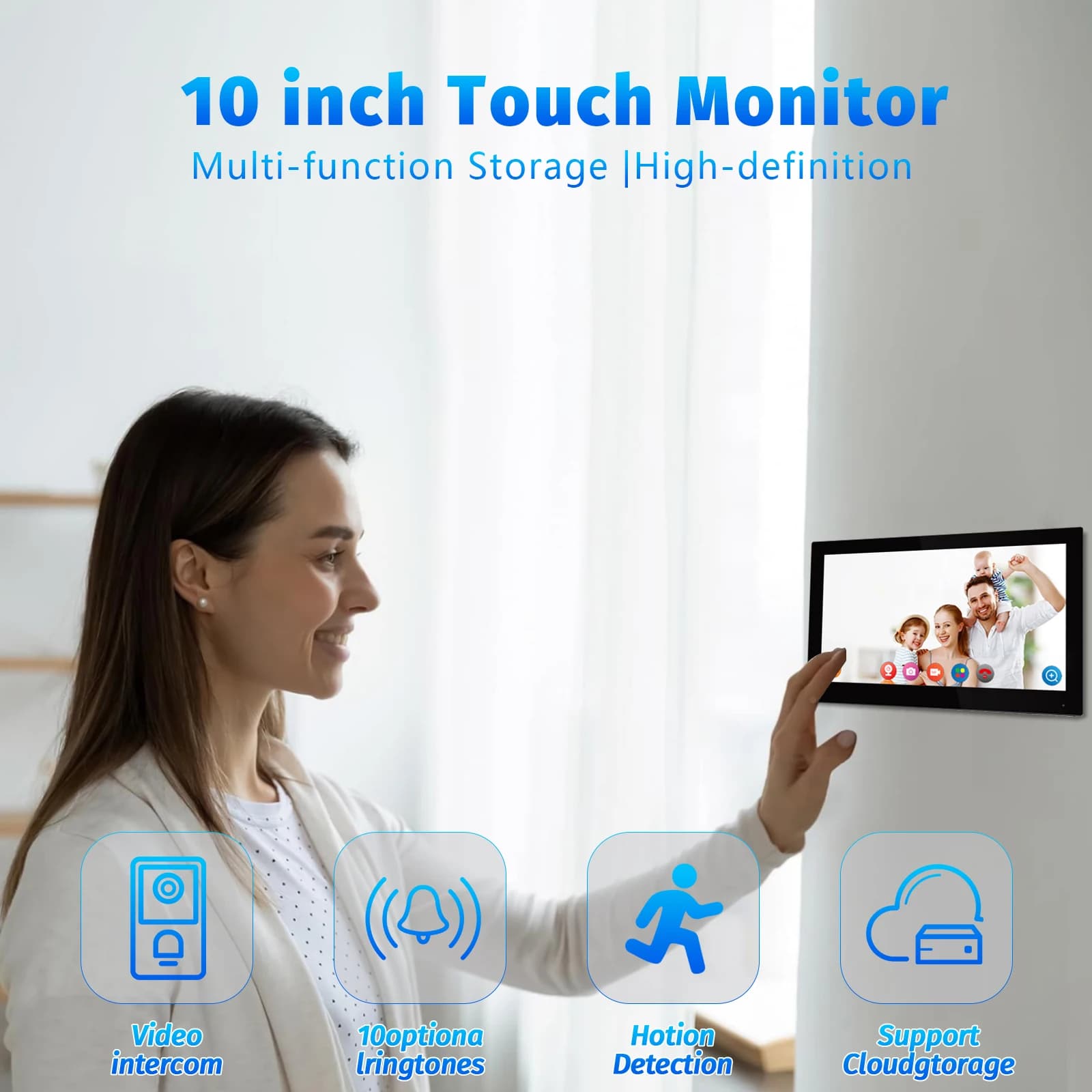 Interphone vidéo WiFi Tuya avec écran HD 7''