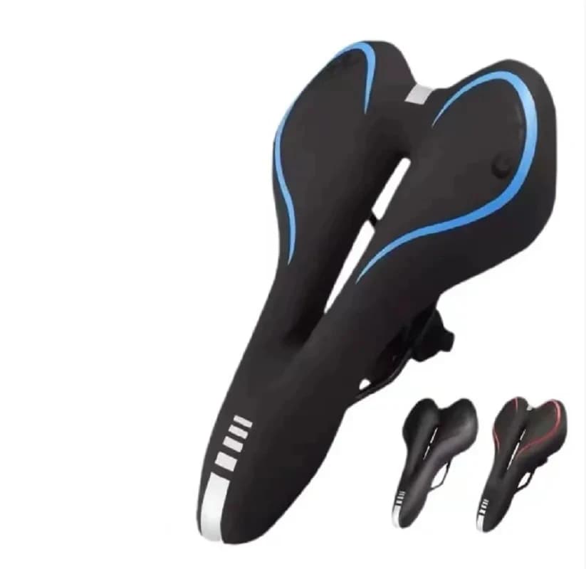 Selle de vélo en cuir PU antichoc et confortable, rembourrée en éponge, pour une expérience de cyclisme améliorée lors des contre-la-montre