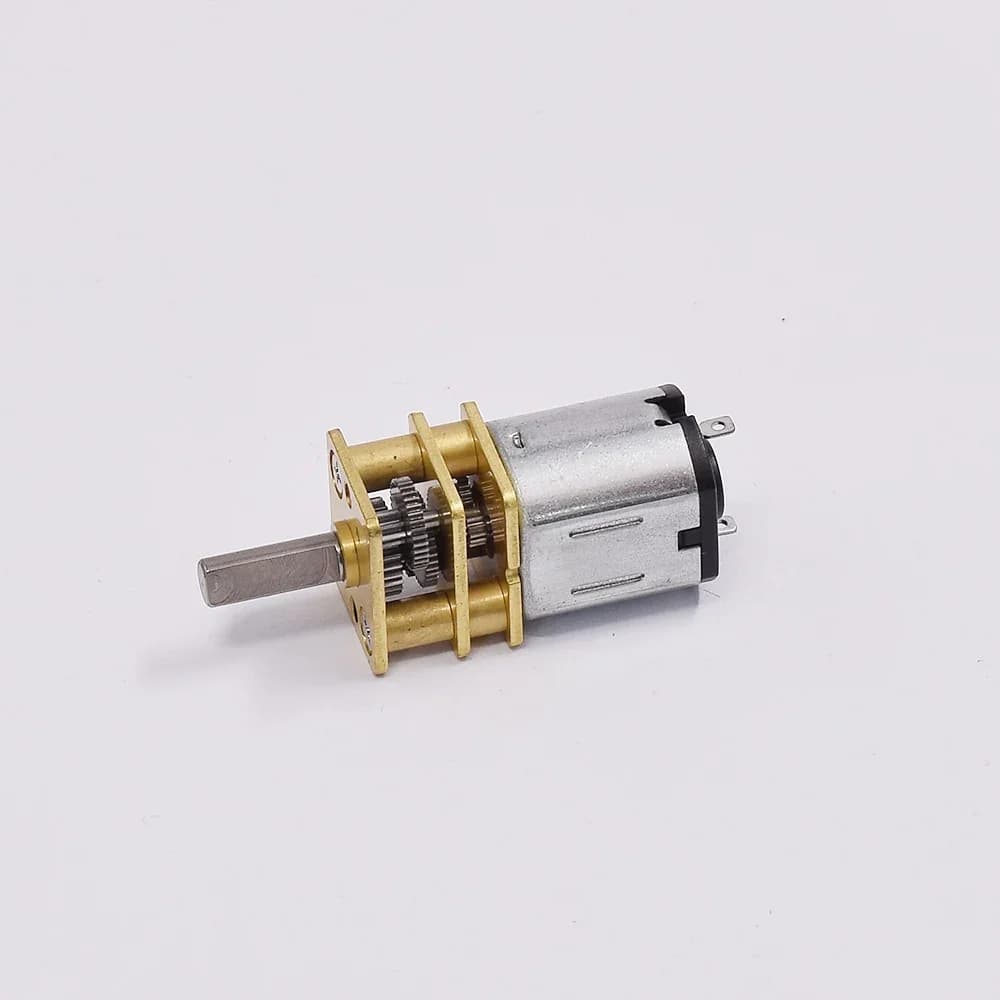 Mini moteur à engrenages métalliques DC 3V/6V/12V N10 N20 N30, arbre de sortie droit, vitesse lente, couple élevé, vis sans fin, boîte de vitesses tout en métal, Robot