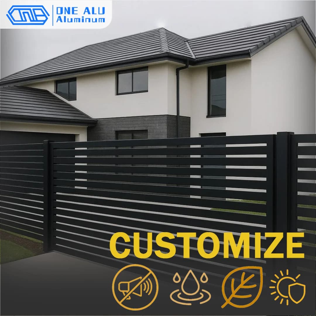 Panneau de clôture moderne en aluminium à lames orientables, thermolaqué, pour jardin, mur de séparation, cour, balcon, terrasse, extérieur