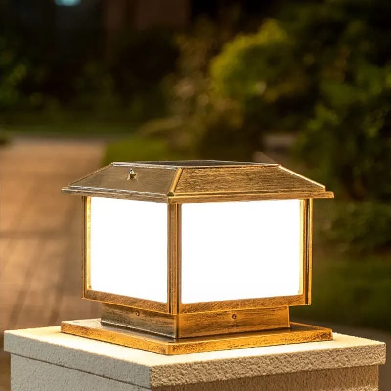 Lampes solaires pour portail de cour, étanches, pour extérieur, avec éclairage et connexion électrique, pour poteaux de clôture et de toit domestiques