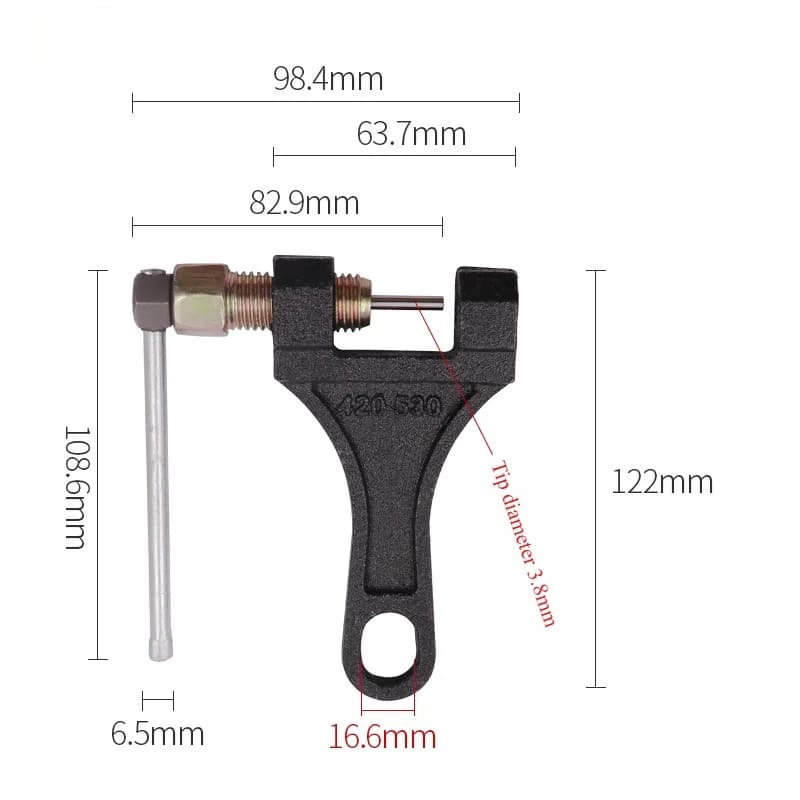 Outils spéciaux de démontage de chaîne de tricycle de moto