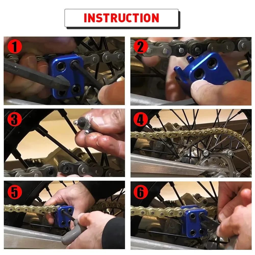 Outil de pressage de chaîne de moto, pour chaînes de la série 50 520 525 530, pour KTM, YAMAHA, BMW, SUZUKI, DUCATI, HONDA, KAWASAKI