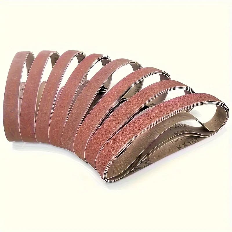 30 bandes abrasives 20x520mm - carbone de silicium et oxyde d'aluminium, adaptées aux machines à poncer, divers grains de sable 60-800Grit
