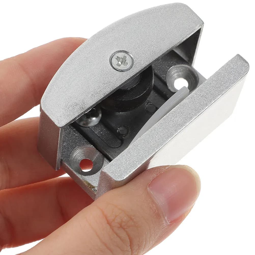Fond de guidage de porte en verre réglable, 4 pièces, pour portes de douche de 5 à 14Mm d'épaisseur, piste coulissante, poulie à rouleau en alliage d'aluminium, Guide de porte