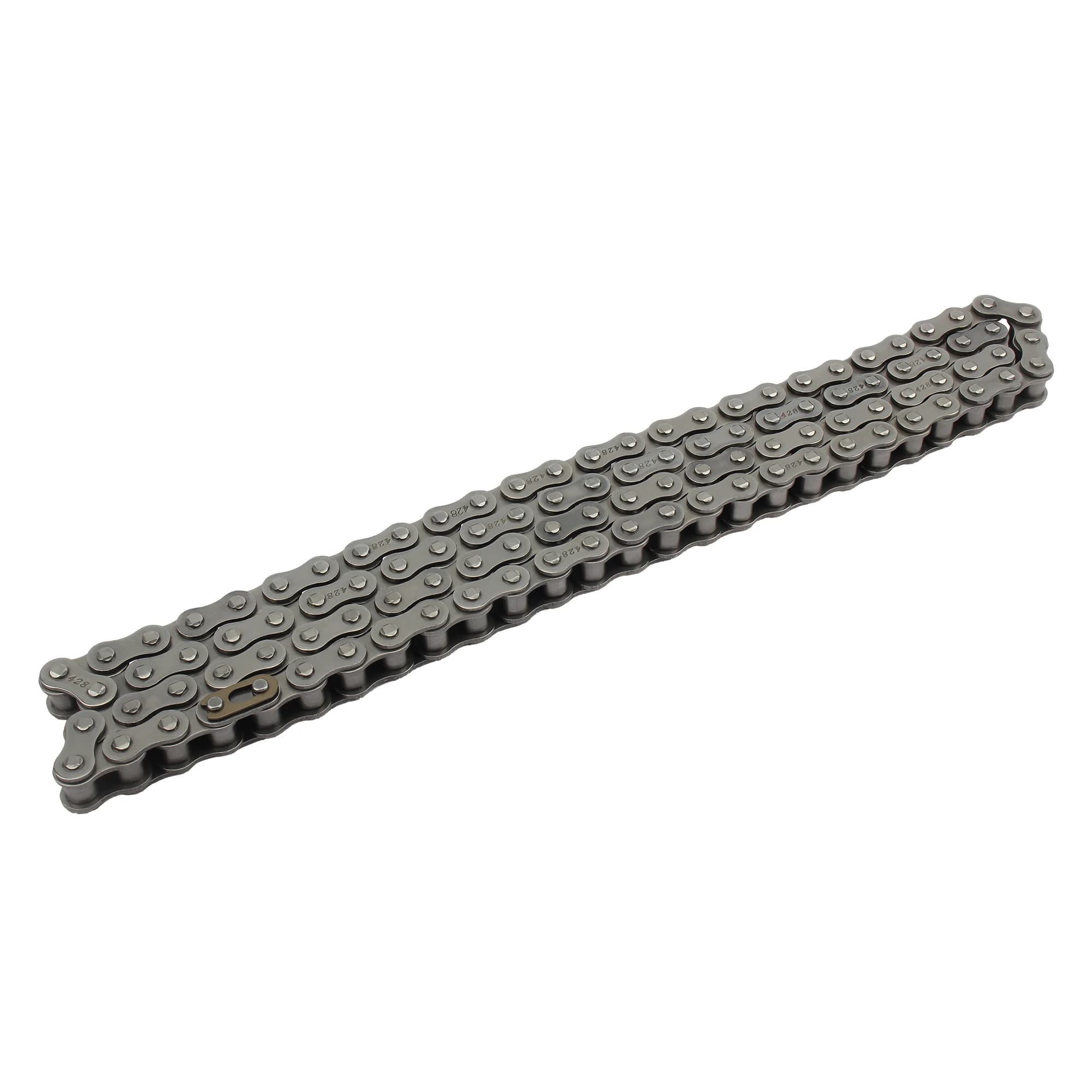 428 chaînes de moto 104 maillons lien de chaîne d'entraînement pour 50 70cc 90cc 110cc 125cc 140cc 150cc 250cc Dirt Bike Go Kart ATV Buggy Quad