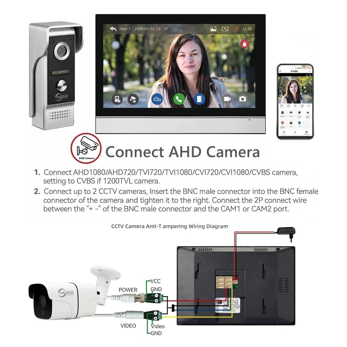 Interphone vidéo intelligent ANJIELO